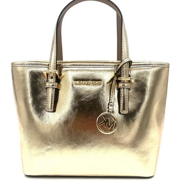 Michael Kors Jet Set Travel XS TZ Tote Bag Gold (NWT) - Picture 1 of 12